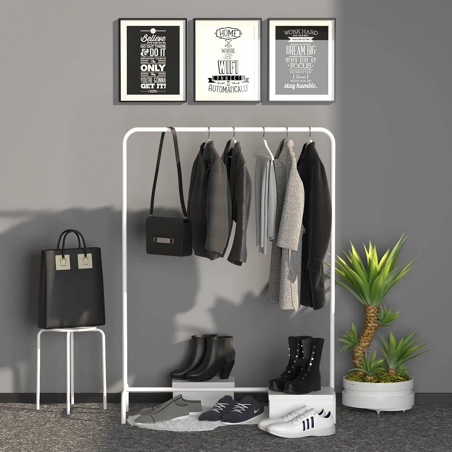 decoration - Coat rack 3D Model