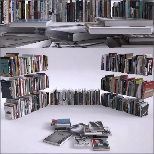 decoration - Collection of books 111 3D Model