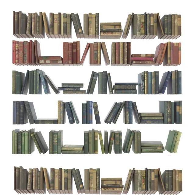 decoration - Collection of books 188 pieces 3D Model