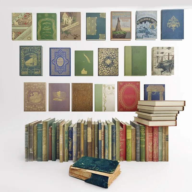 decoration - Collection of books 66 3D Model