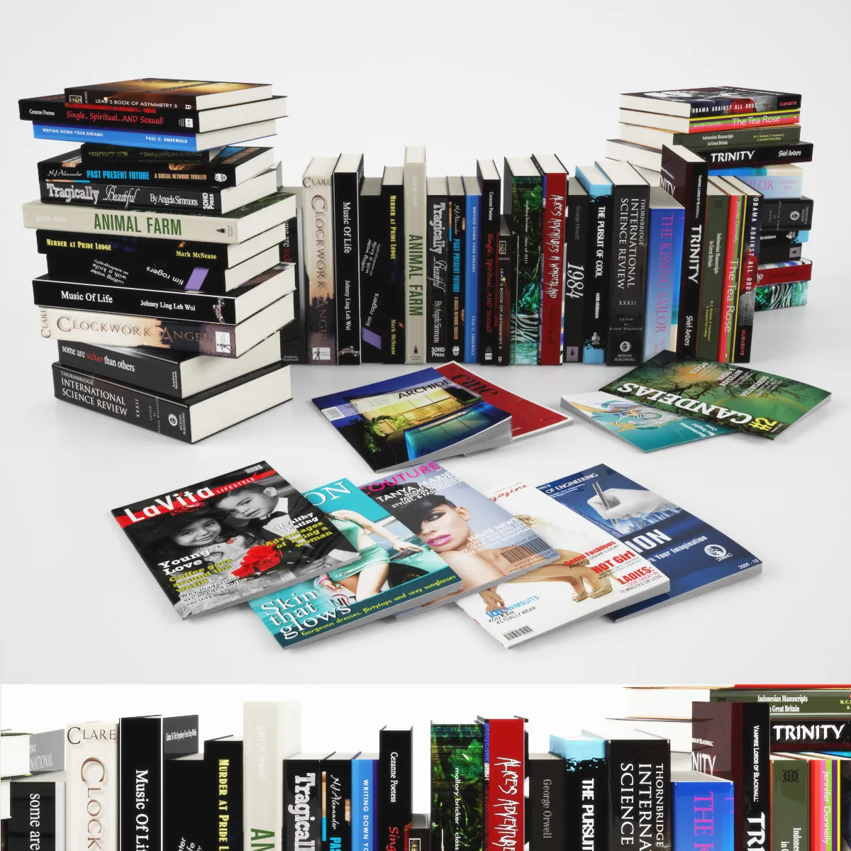 decoration - Collection of books 957 3D Model