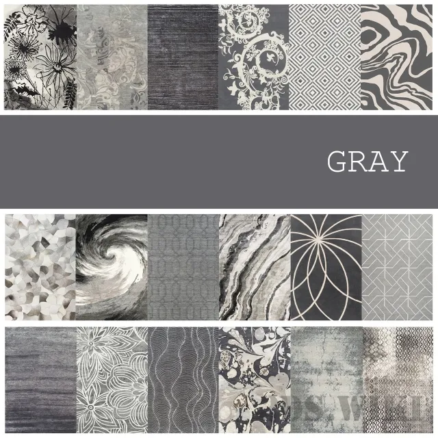 decoration - Collection of gray carpets 3D Model