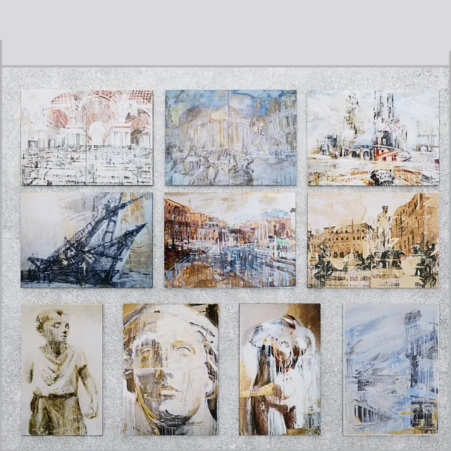 decoration - Collection of pictures 889 3D Model