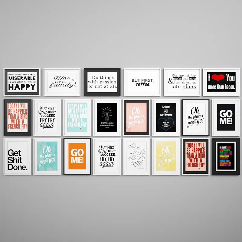 decoration - Collection of posters 01 3D Model