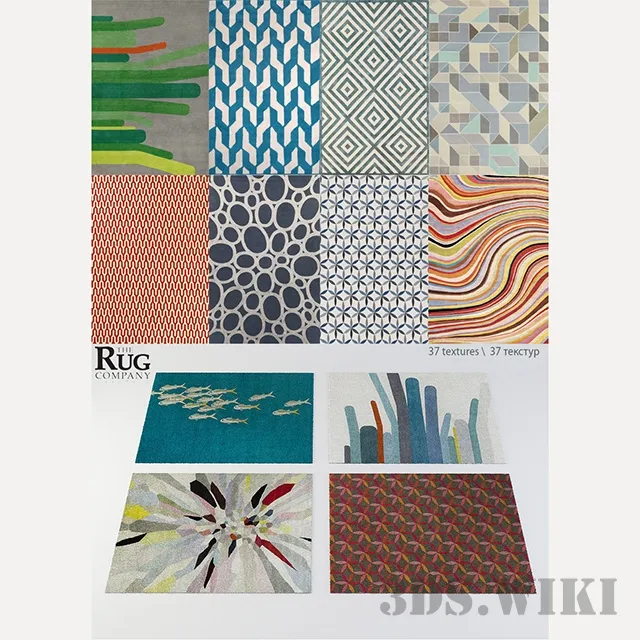 decoration - Collection of rugs from The Rug Company 3D Model