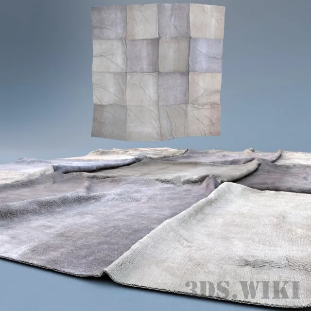 decoration - Contemporary patchwork rug 3D Model