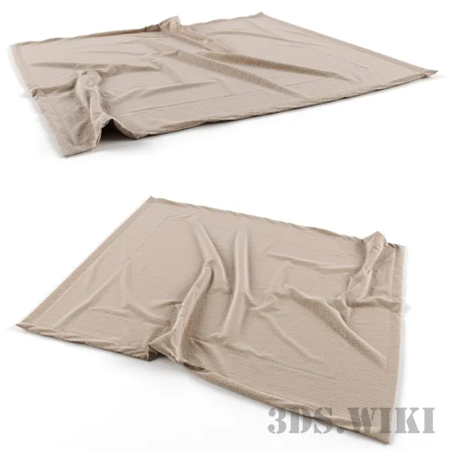 decoration - Contemporary soft fabric rug 3D Model