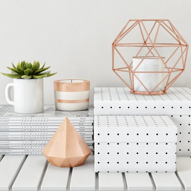 decoration - copper_decore_set 3D Model