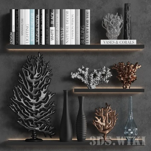 decoration - Corall decor set 3D Model