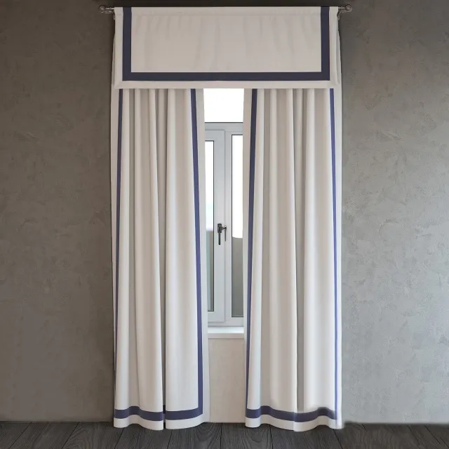 decoration - Cotton canvas drapery panel 3D Model