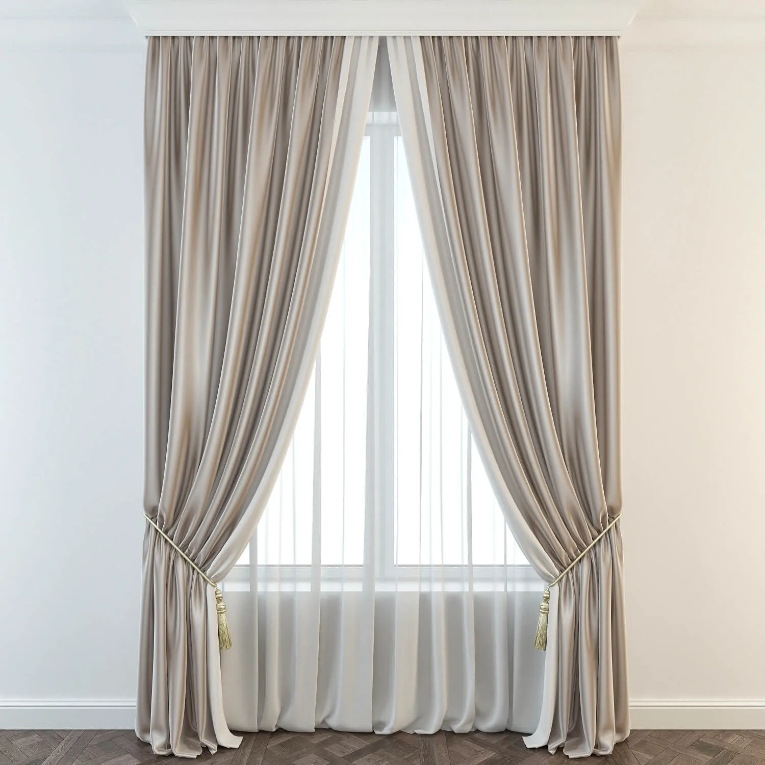 decoration - Curtain 123 3D Model