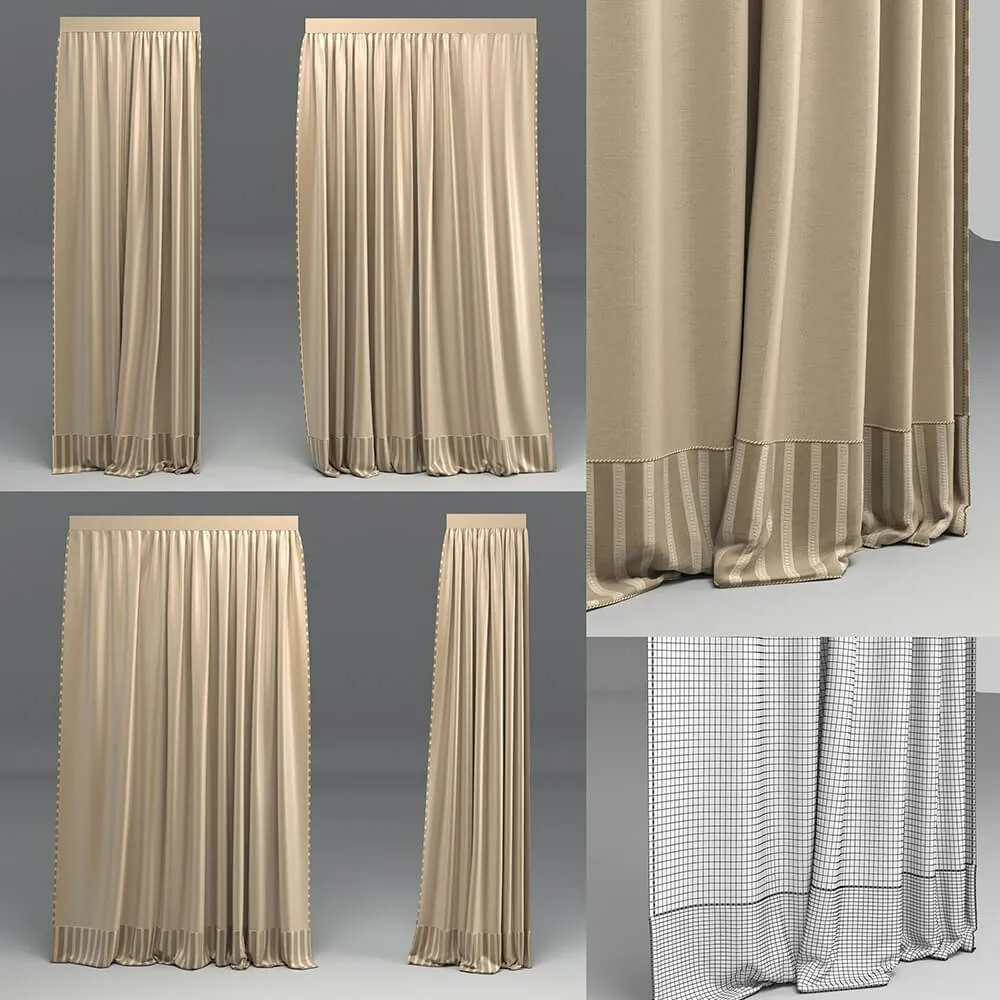 decoration - Curtain 384 3D Model