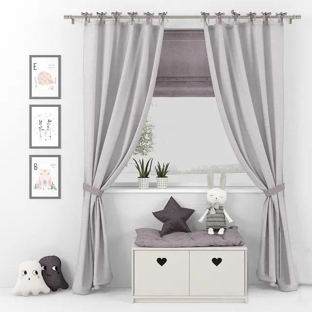 decoration - Curtain and decor 12 3D Model