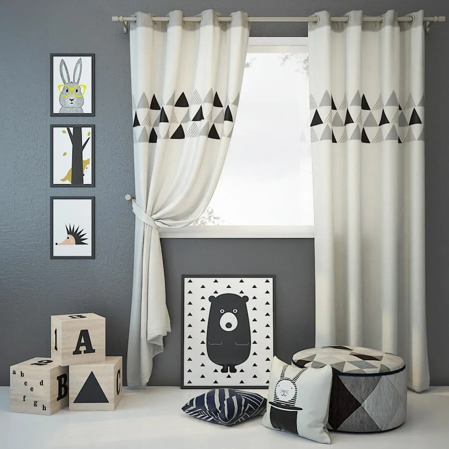 decoration - Curtain and decor 6 3D Model