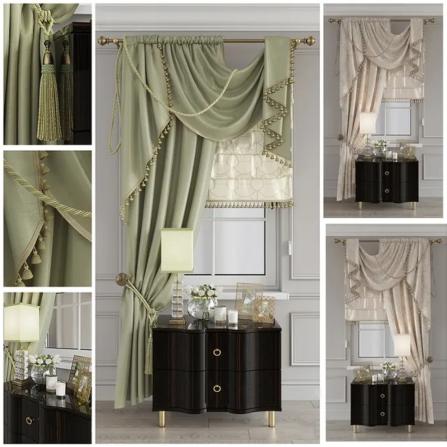 decoration - Curtain classic 1 3D Model