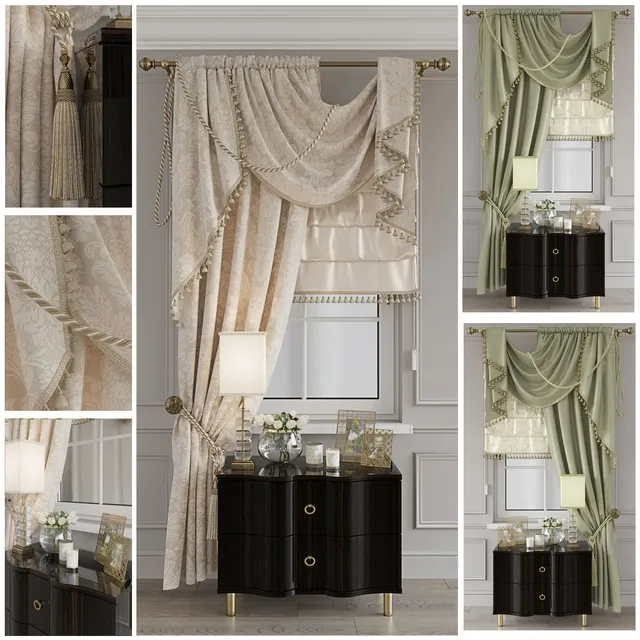 decoration - Curtain classic 12 3D Model