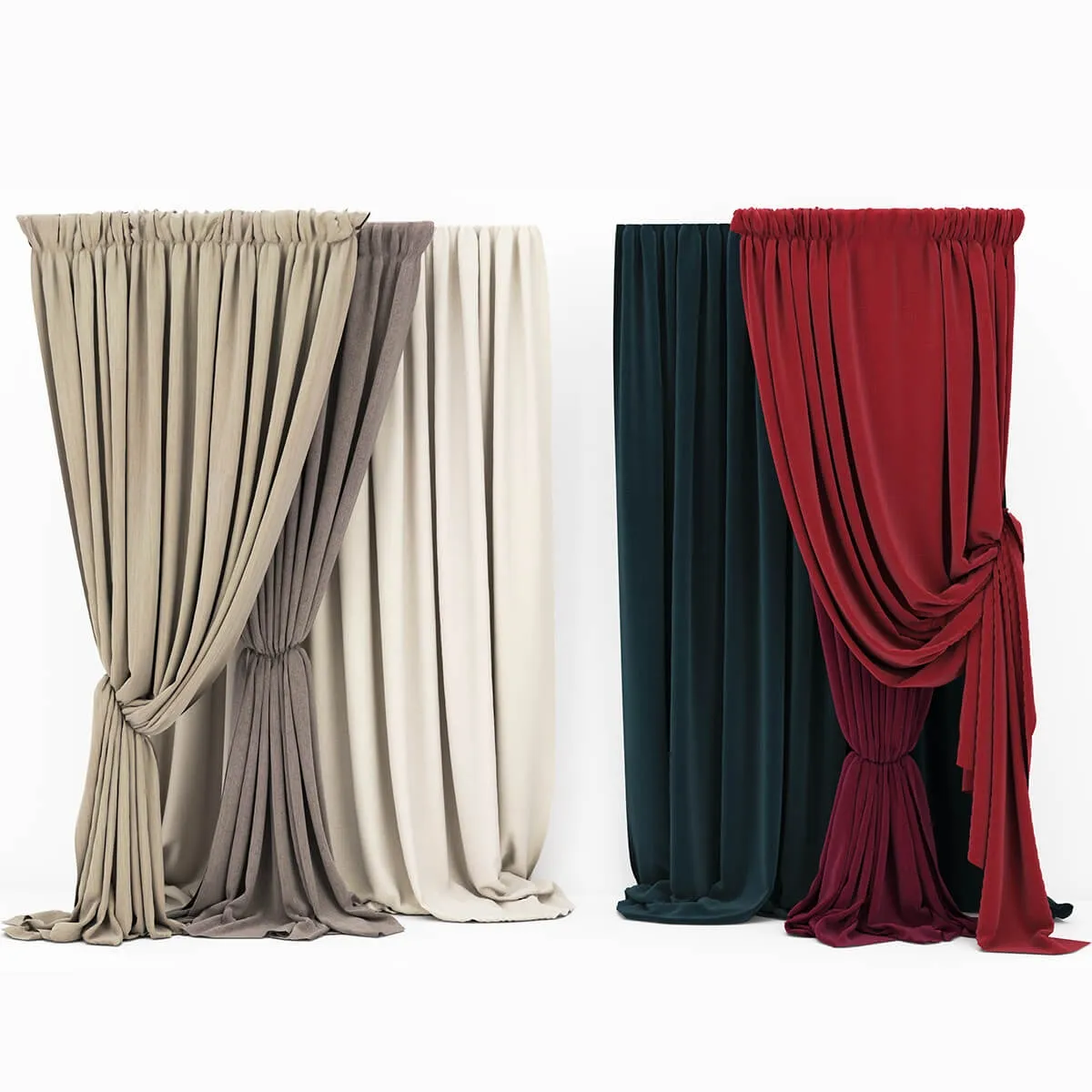 decoration - Curtain collection 07 3D Model