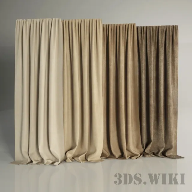 decoration - Curtain collection 3D Model
