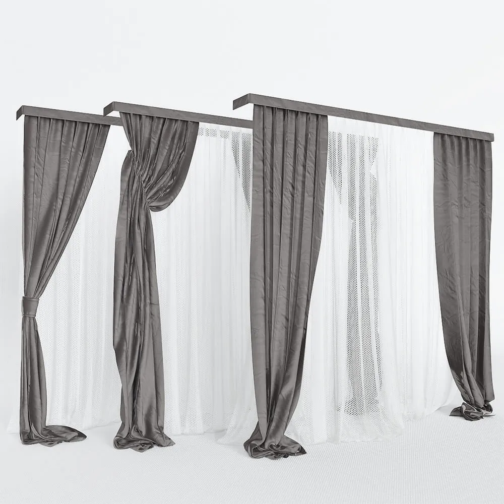 decoration - Curtain modern V44 3D Model