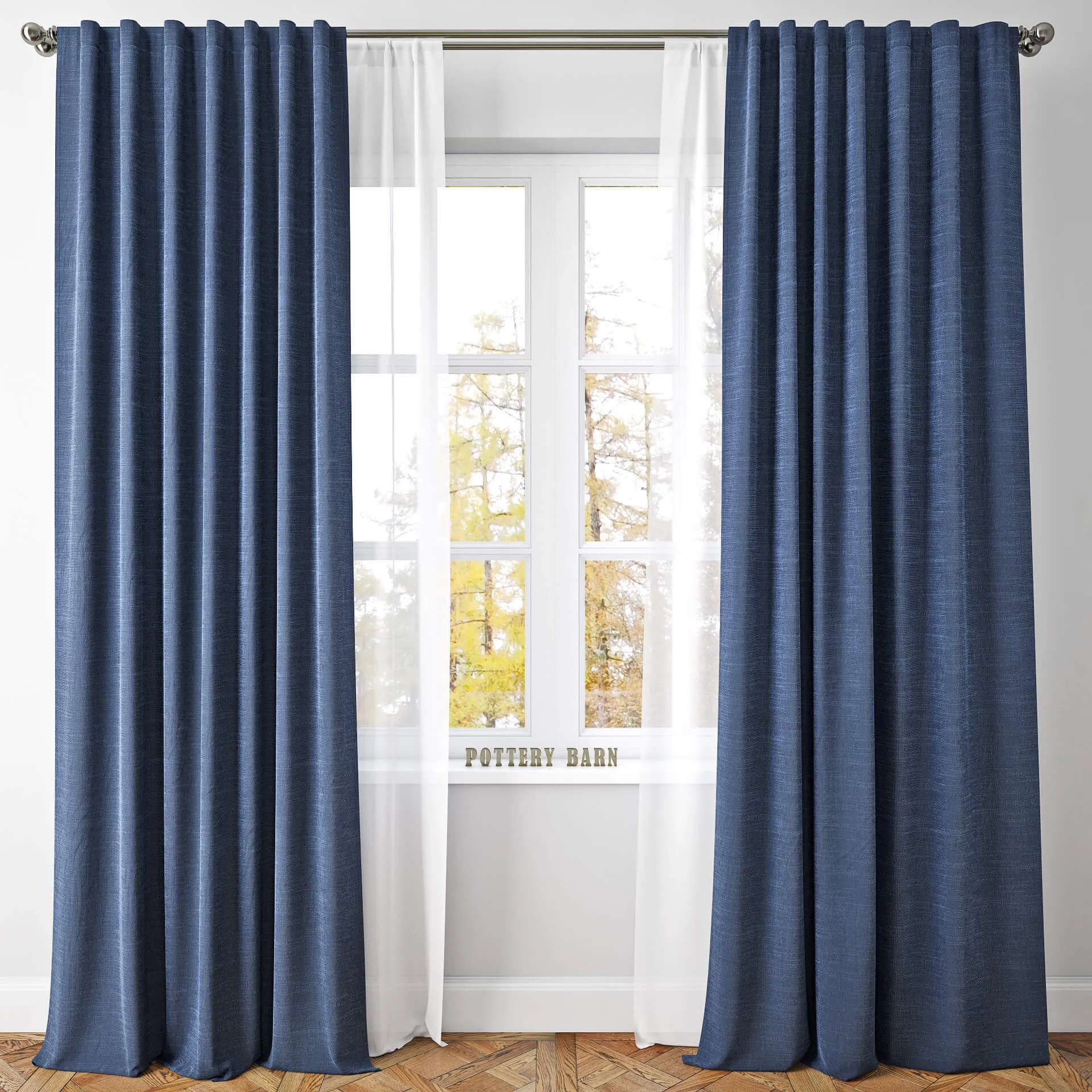 decoration - Curtain Pottery Barn 07 3D Model