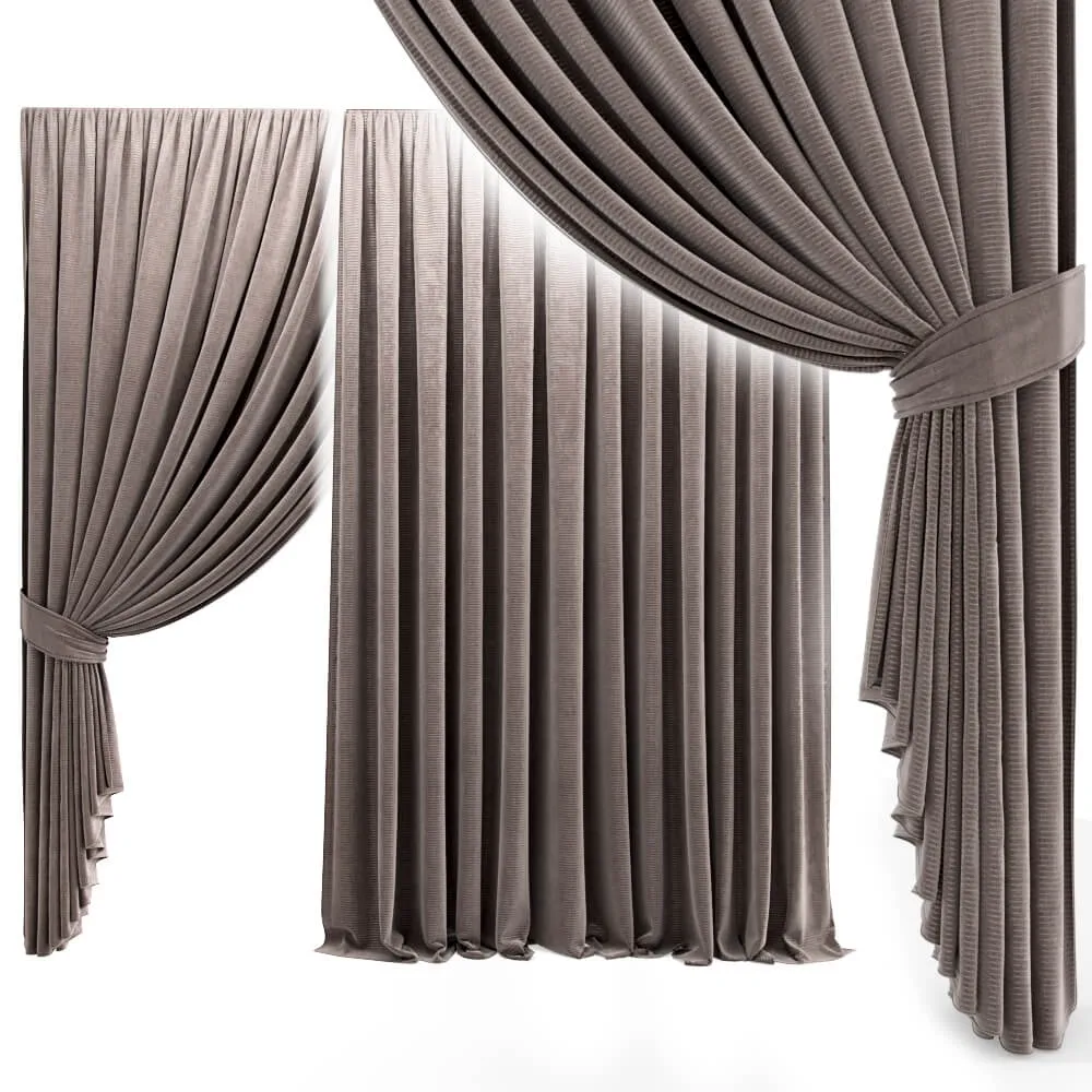 decoration - Curtain straight 2 3D Model