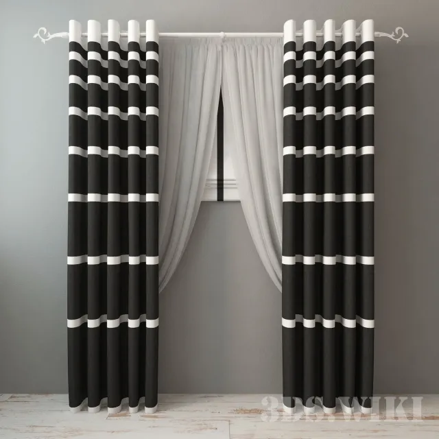 decoration - Curtains 2 3D Model