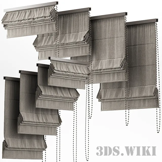 decoration - Curtains - 21 Blinds 3D Model