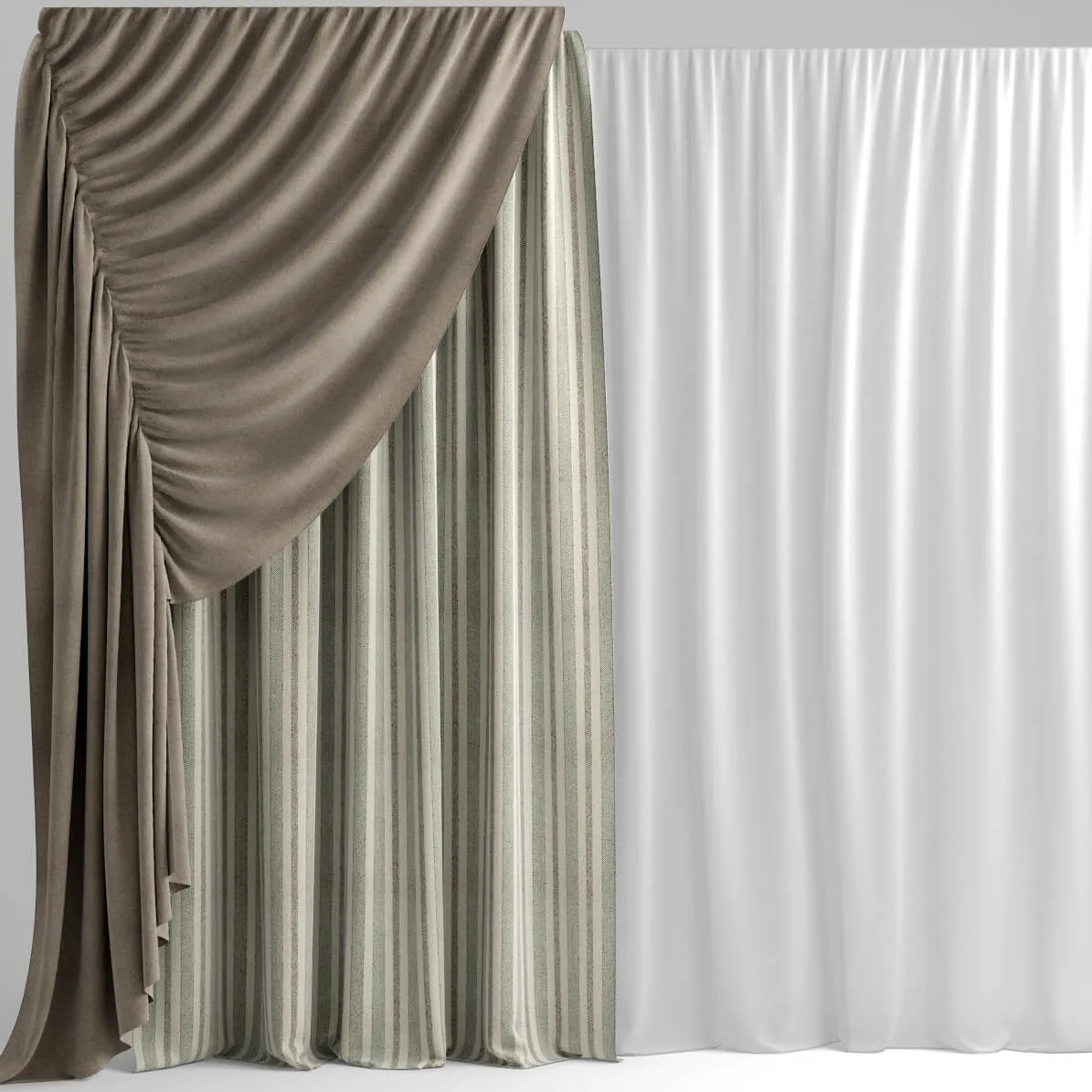 decoration - Curtains and tulle  4 3D Model