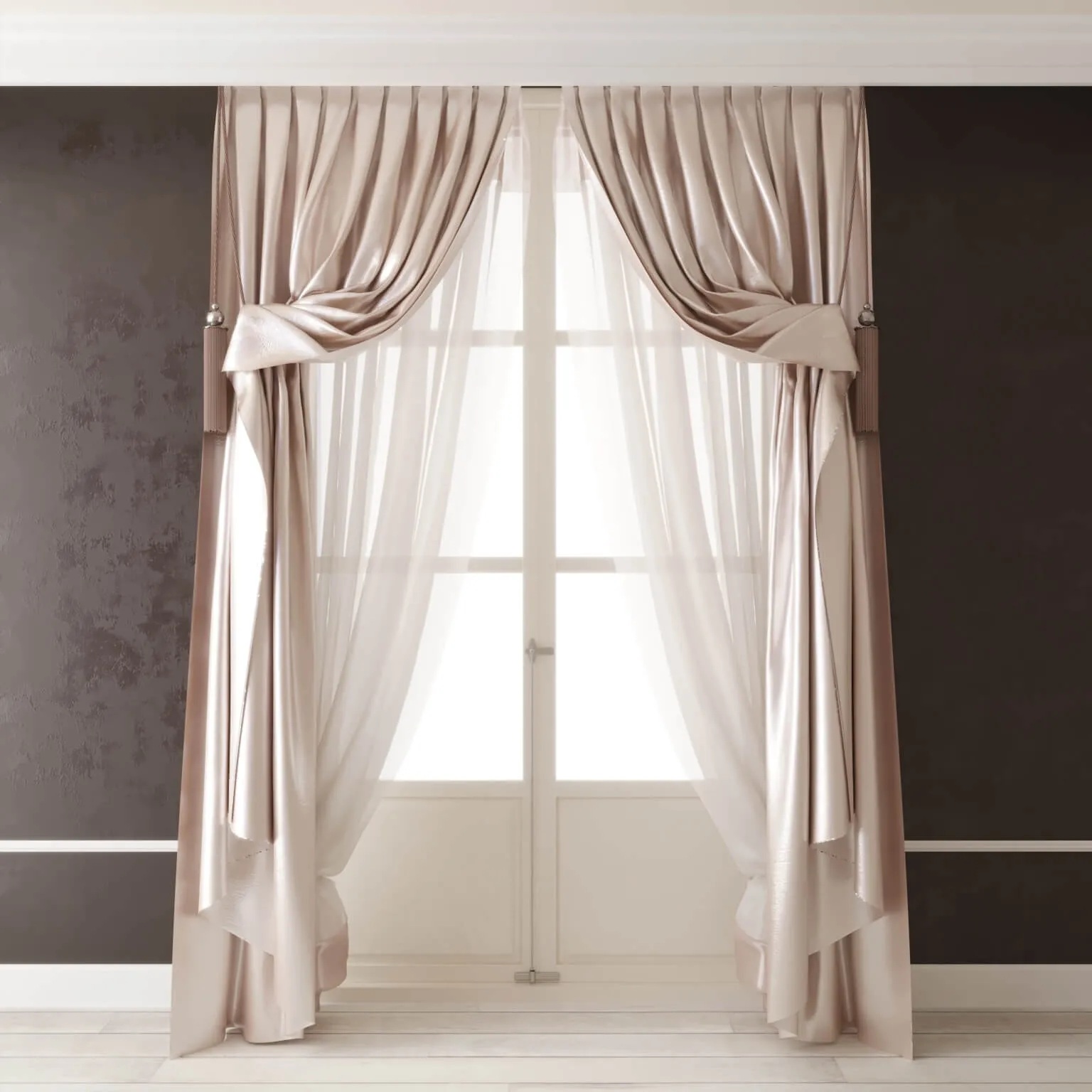decoration - Curtains classic 19 3D Model
