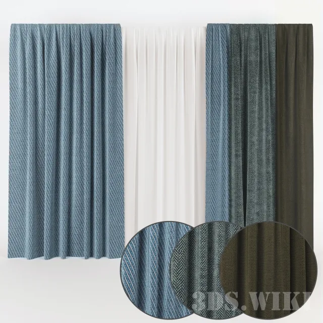 decoration - curtains set 3D Model