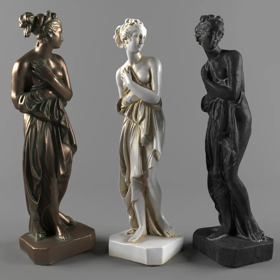 decoration - Decor bronze women 001 3D Model