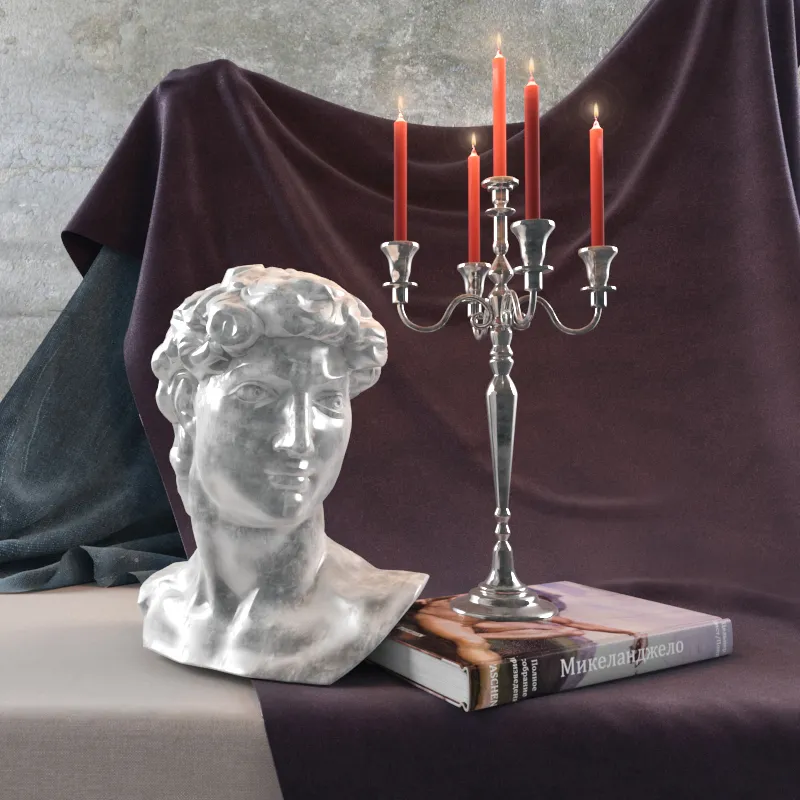 decoration - Decor KARE bust candlestick book 3D Model