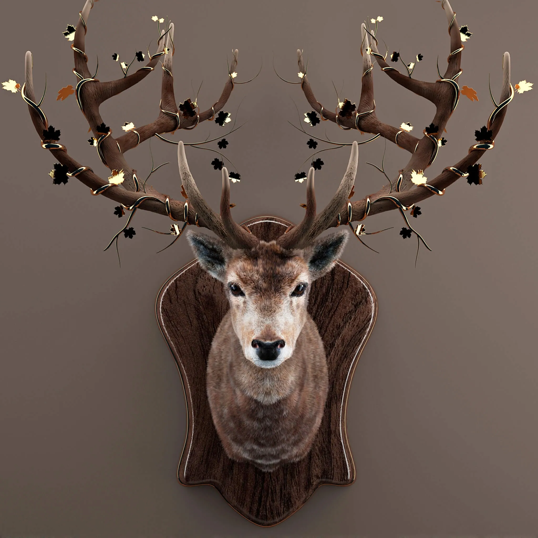 decoration - Decor of deer 01 3D Model