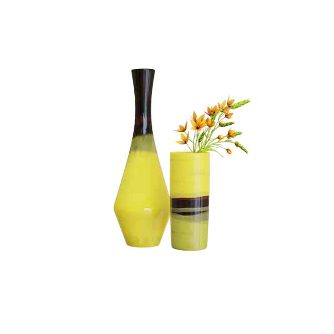 decoration - Decor set with vase of flowers 3D Model