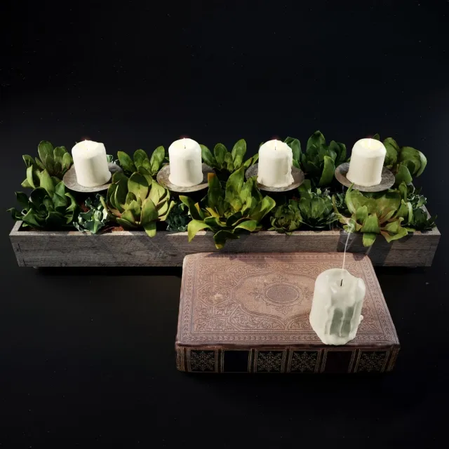decoration - Decor with candles 3D Model