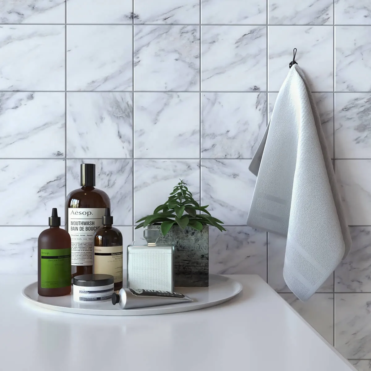 decoration - Decoration set for bathroom AESOP 3D Model