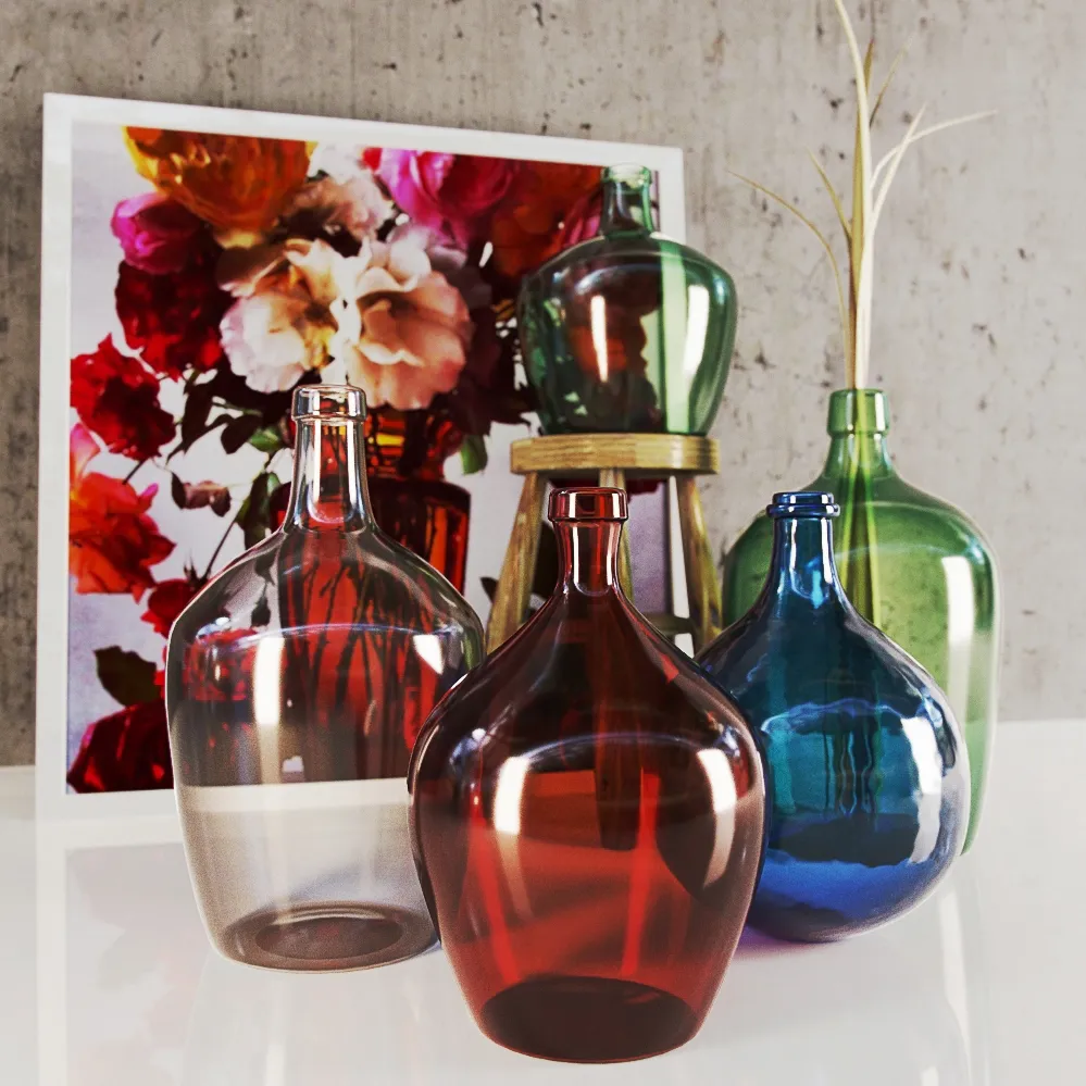 decoration - Decorative bottles 74 3D Model