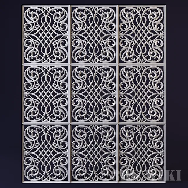 decoration - Decorative carved panel 3D Model