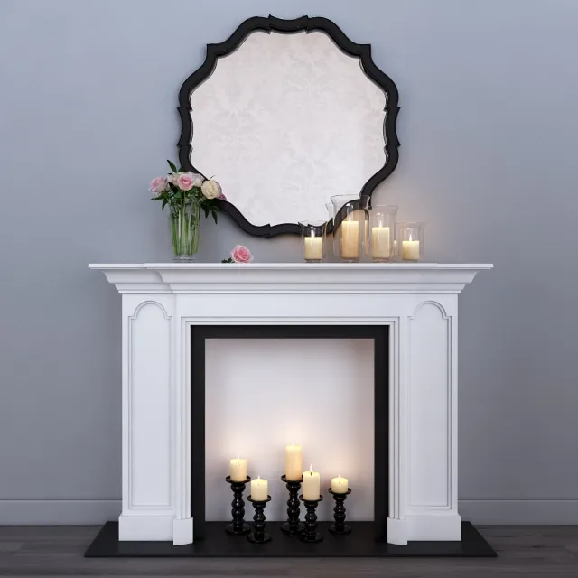 decoration - Decorative fireplace 5 3D Model