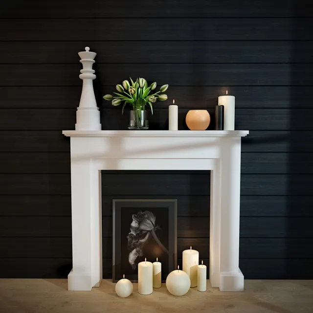 decoration - Decorative fireplace 8 3D Model