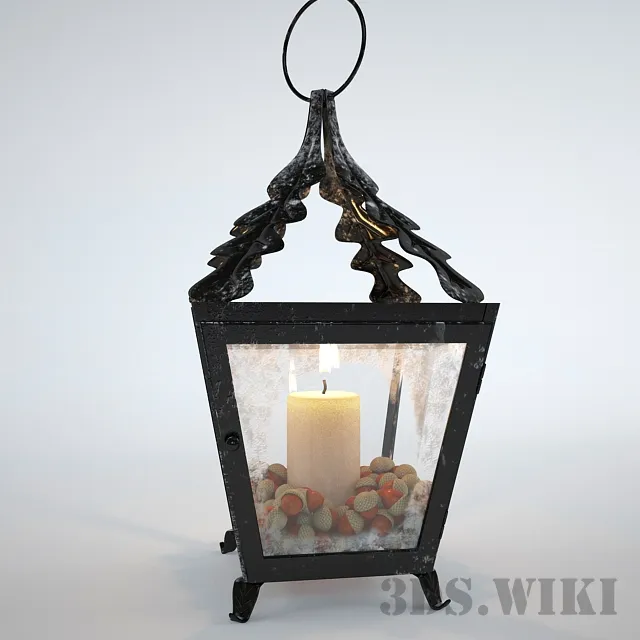 decoration - Decorative lamp - candlestick 3D Model