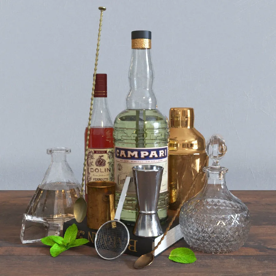 decoration - Decorative set for a bar 3D Model