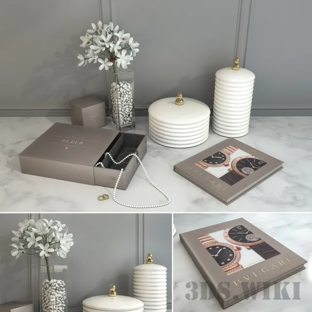 decoration - Decorative set for the bedroom 3D Model