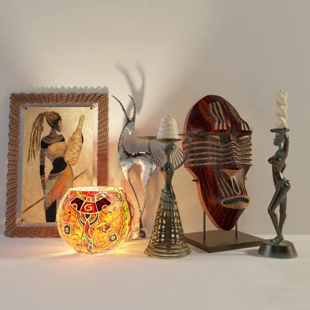 decoration - Decorative set of Africa 3D Model