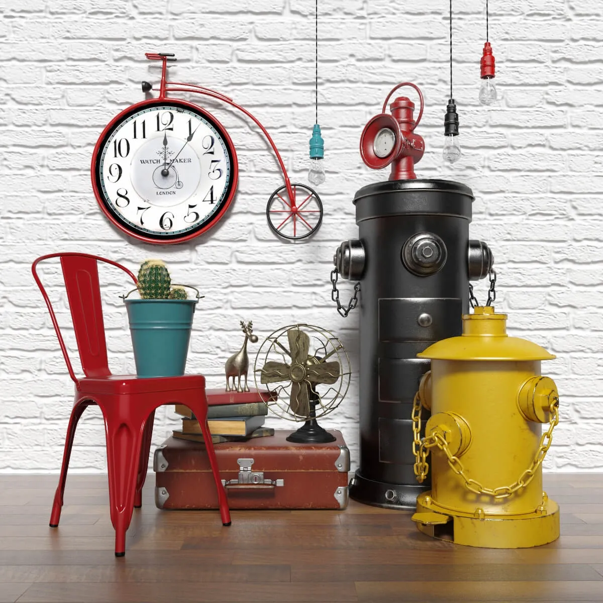 decoration - Decorative set of loft 1 3D Model