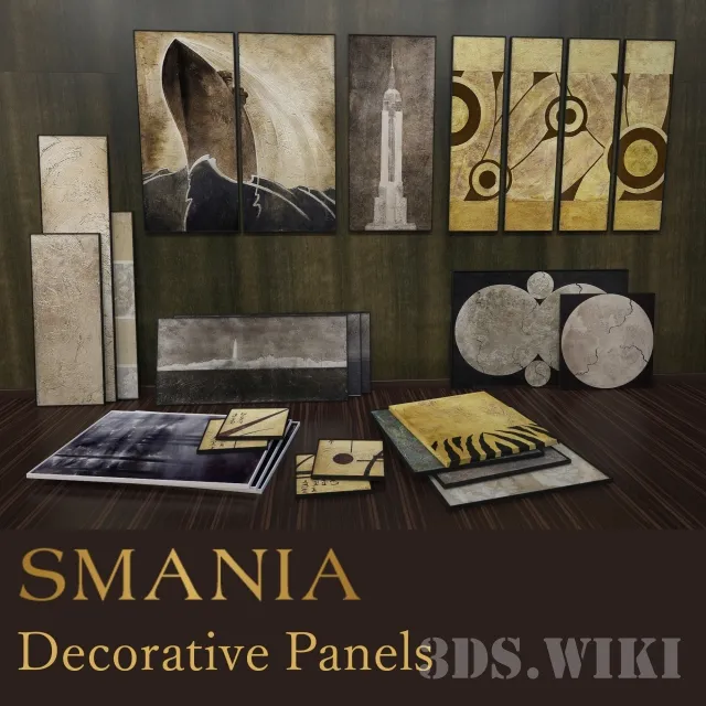 decoration - Decorative set of modular paintings - decorative panels 3D Model