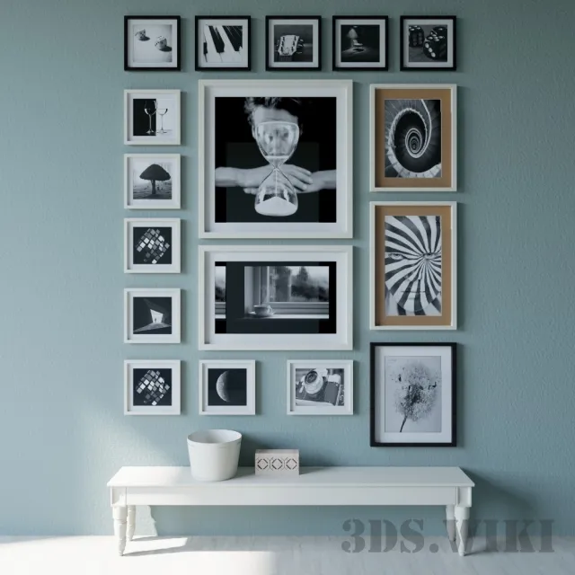 decoration - Decorative set of paintings for the interior 3D Model