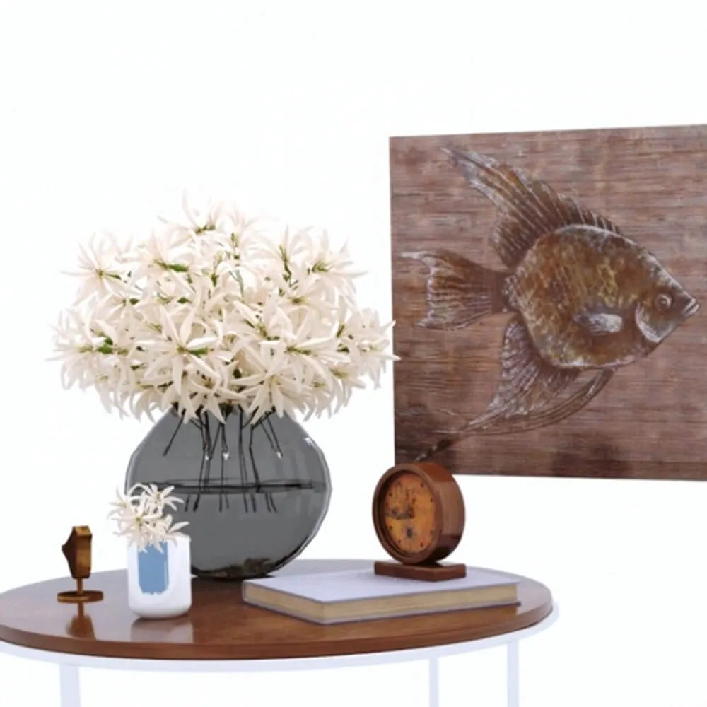 decoration - Decorative set with a bouquet 3D Model