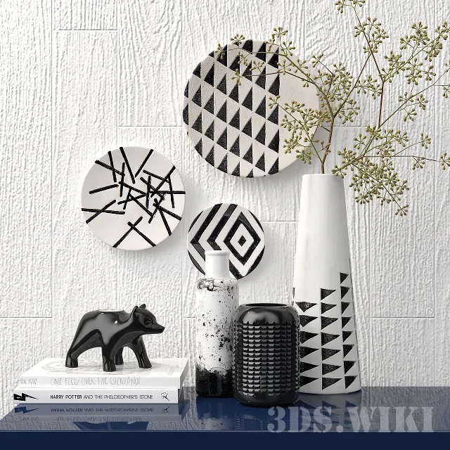 decoration - Decorative set with bear 3D Model