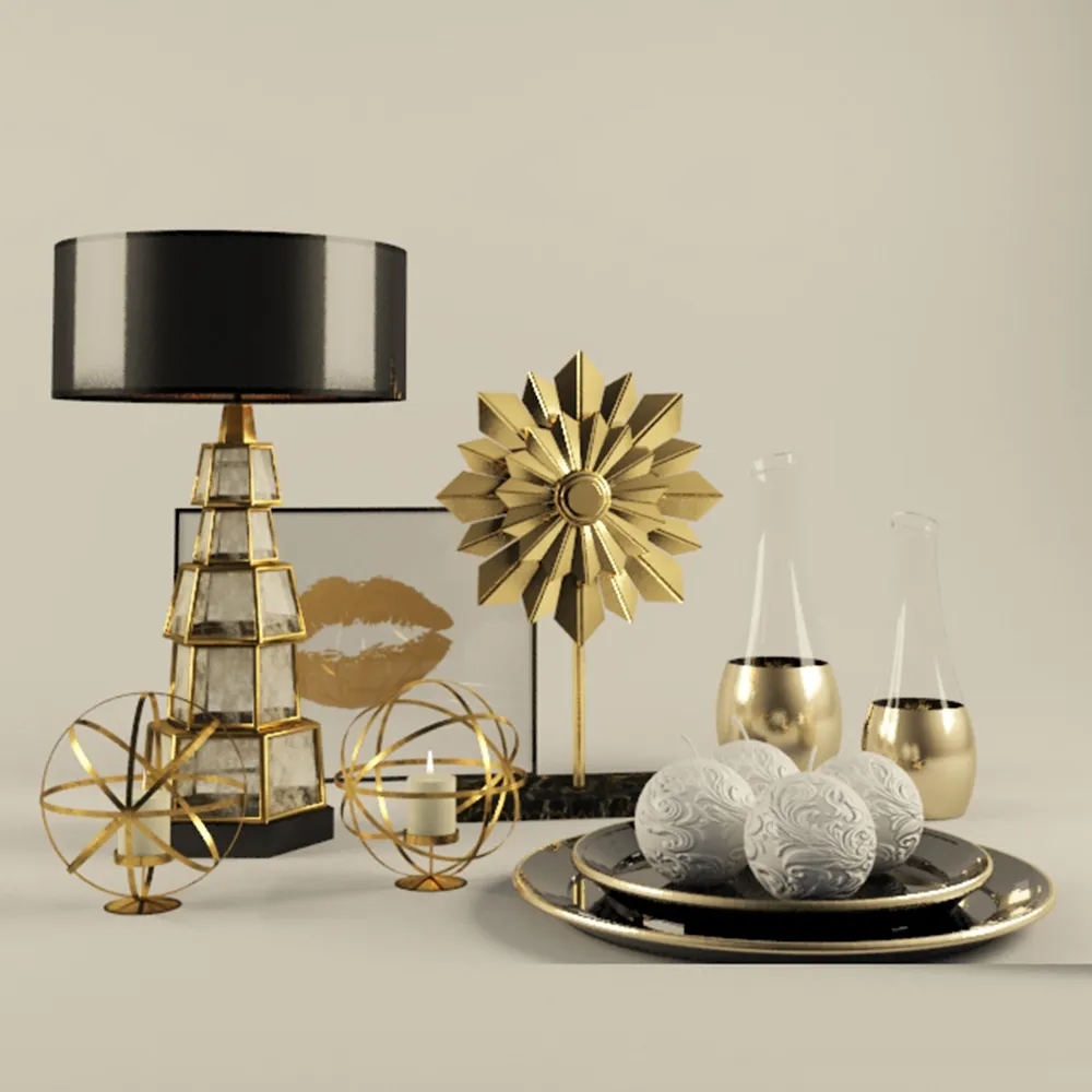 decoration - Decorative set with different elements 3D Model